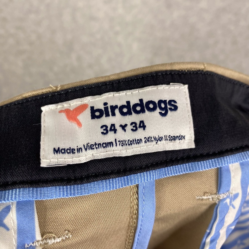 Birddogs Pants Mens 34x34 Khaki Stretch Performance Chino No Liner - Picture 8 of 11